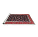 Sideview of Machine Washable Traditional Deep Red Rug, wshtr3502