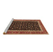 Sideview of Machine Washable Persian Brown Traditional Rug, wshtr3502brn