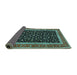Sideview of Persian Turquoise Traditional Rug, tr3502turq
