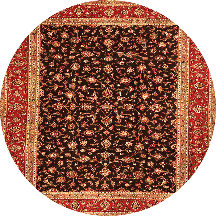 Square Persian Orange Traditional Rug, tr3502org