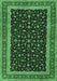 Machine Washable Persian Emerald Green Traditional Area Rugs, wshtr3502emgrn