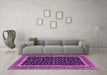 Machine Washable Persian Purple Traditional Area Rugs in a Living Room, wshtr3502pur