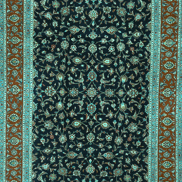 Machine Washable Persian Turquoise Traditional Area Rugs, wshtr3502turq