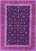 Machine Washable Persian Purple Traditional Area Rugs, wshtr3502pur