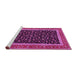 Sideview of Machine Washable Persian Pink Traditional Rug, wshtr3502pnk