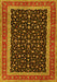 Machine Washable Persian Yellow Traditional Rug, wshtr3502yw