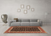 Machine Washable Persian Brown Traditional Rug in a Living Room,, wshtr3502brn