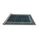 Sideview of Machine Washable Persian Light Blue Traditional Rug, wshtr3502lblu