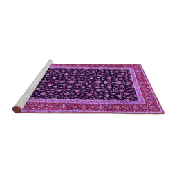 Sideview of Machine Washable Persian Purple Traditional Area Rugs, wshtr3502pur