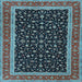 Square Machine Washable Persian Light Blue Traditional Rug, wshtr3502lblu