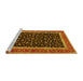 Sideview of Machine Washable Persian Yellow Traditional Rug, wshtr3502yw