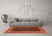 Machine Washable Persian Orange Traditional Area Rugs in a Living Room, wshtr3502org