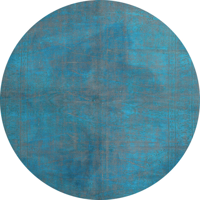 Round Persian Light Blue Traditional Rug, tr3503lblu