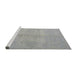 Sideview of Machine Washable Traditional Gunmetal Gray Rug, wshtr3504