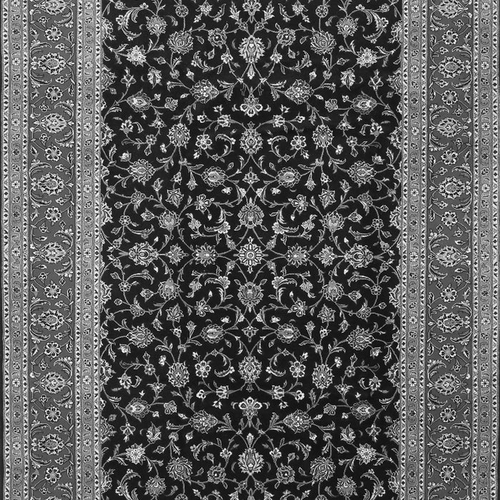 Serging Thickness of Machine Washable Persian Gray Traditional Rug, wshtr3505gry