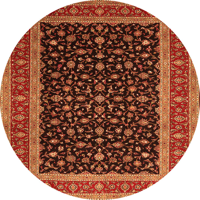 Square Persian Orange Traditional Rug, tr3505org