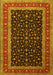 Machine Washable Persian Yellow Traditional Rug, wshtr3505yw