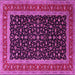 Square Machine Washable Persian Pink Traditional Rug, wshtr3505pnk