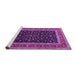 Sideview of Machine Washable Persian Purple Traditional Area Rugs, wshtr3505pur