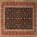 Square Persian Brown Traditional Rug, tr3505brn