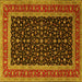 Square Persian Yellow Traditional Rug, tr3505yw