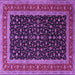 Square Persian Purple Traditional Rug, tr3505pur