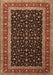 Machine Washable Persian Brown Traditional Rug, wshtr3505brn