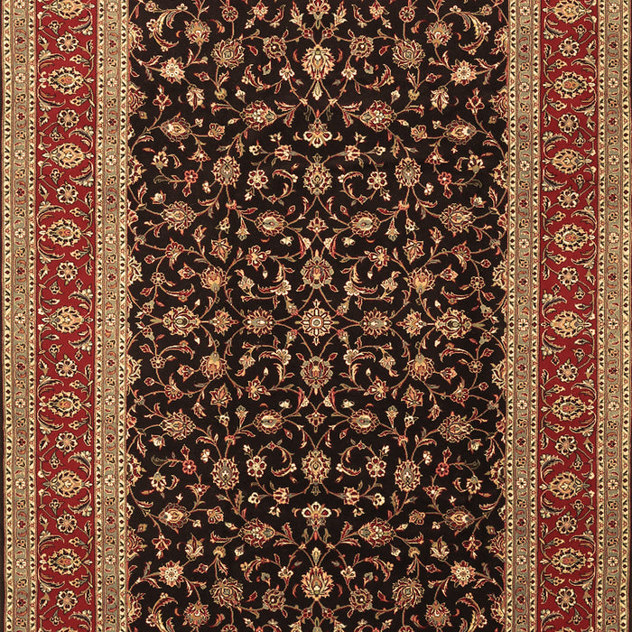 Machine Washable Persian Brown Traditional Rug, wshtr3505brn