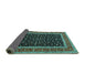 Sideview of Persian Turquoise Traditional Rug, tr3505turq