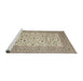 Sideview of Machine Washable Traditional Brown Rug, wshtr3506