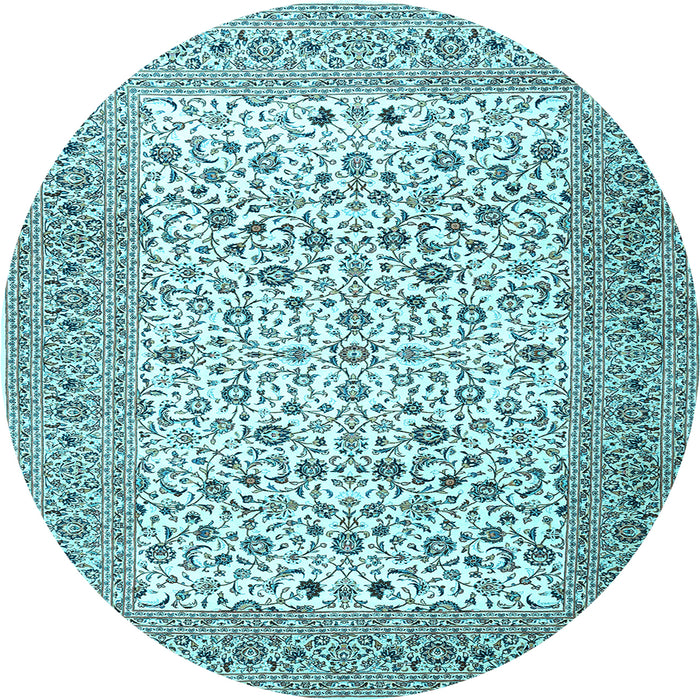 Round Persian Light Blue Traditional Rug, tr3506lblu