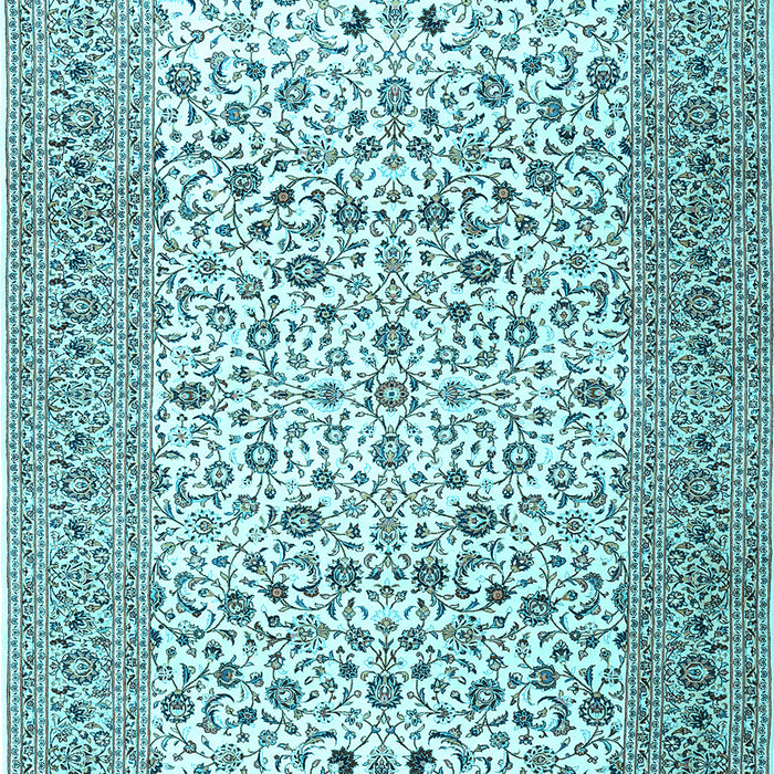 Machine Washable Persian Light Blue Traditional Rug, wshtr3506lblu