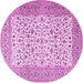 Round Persian Pink Traditional Rug, tr3506pnk