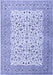 Machine Washable Persian Blue Traditional Rug, wshtr3506blu