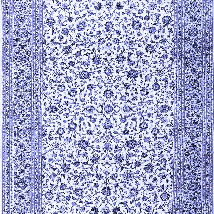 Machine Washable Persian Blue Traditional Rug, wshtr3506blu