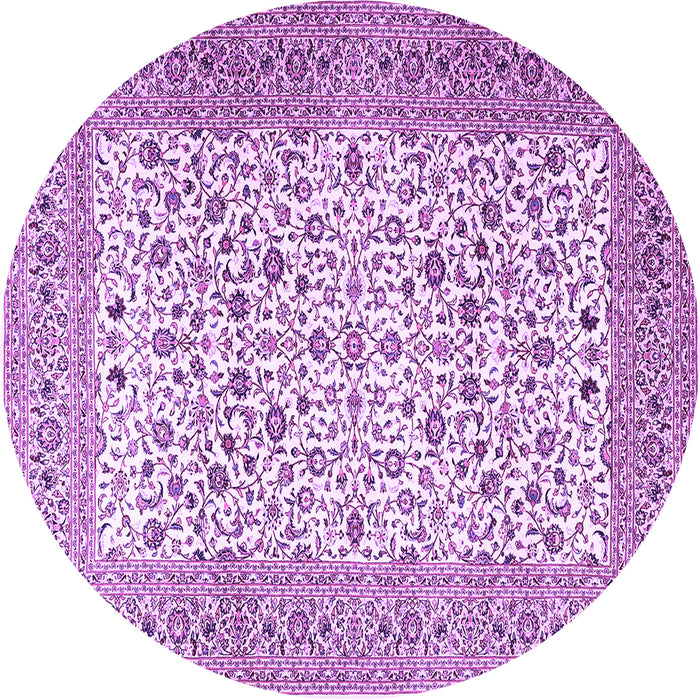 Round Persian Purple Traditional Rug, tr3506pur