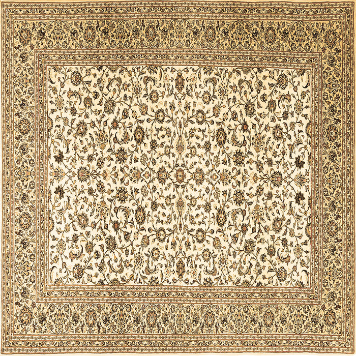 Square Persian Brown Traditional Rug, tr3506brn
