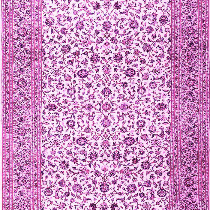 Machine Washable Persian Pink Traditional Rug, wshtr3506pnk