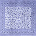 Square Persian Blue Traditional Rug, tr3506blu