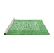 Sideview of Machine Washable Persian Emerald Green Traditional Area Rugs, wshtr3506emgrn