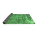 Sideview of Persian Emerald Green Traditional Rug, tr3507emgrn