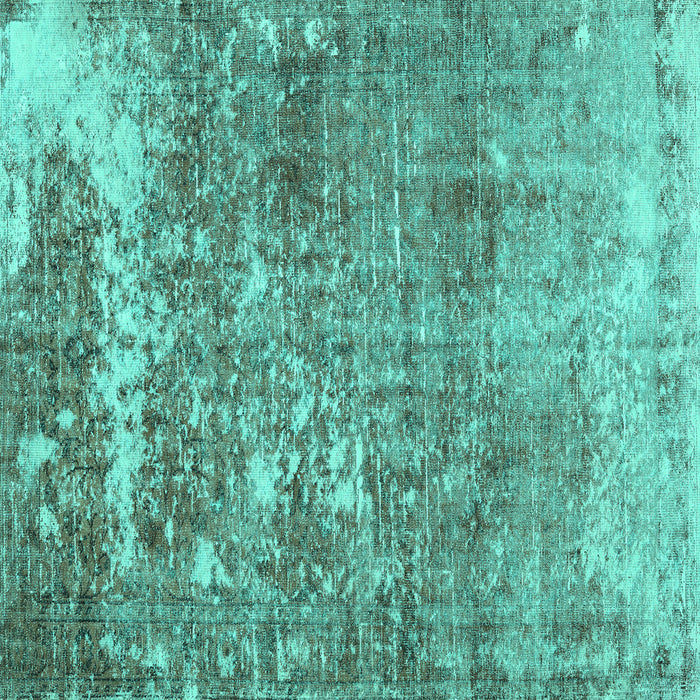 Square Persian Turquoise Traditional Rug, tr3507turq