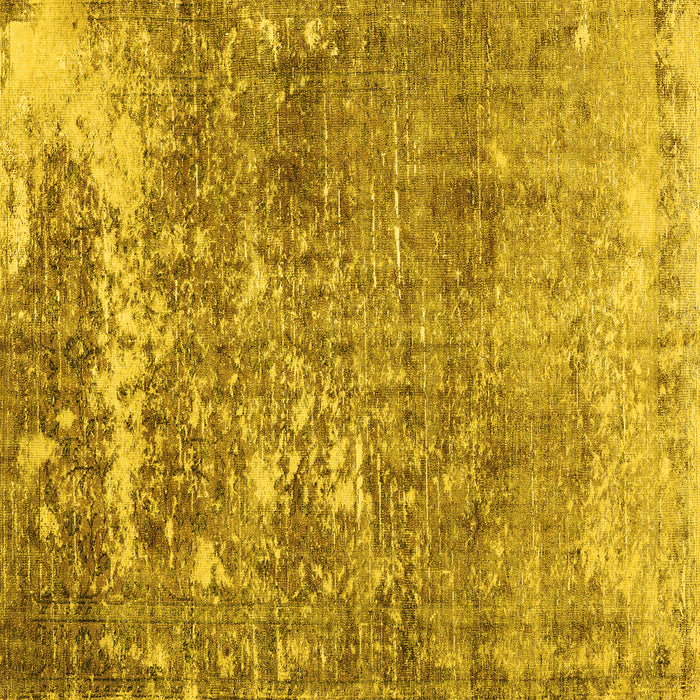 Square Persian Yellow Traditional Rug, tr3507yw