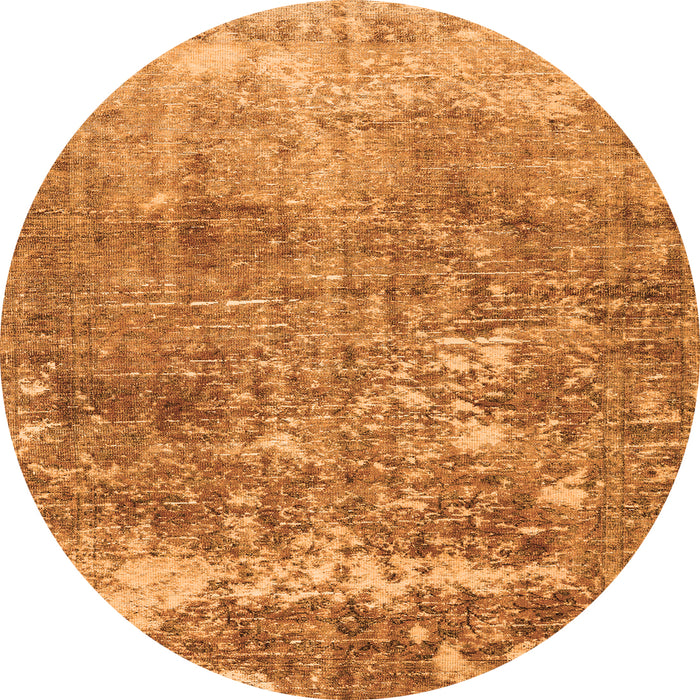 Square Persian Orange Traditional Rug, tr3507org