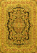 Machine Washable Persian Yellow Traditional Rug, wshtr3508yw