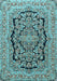 Machine Washable Persian Light Blue Traditional Rug, wshtr3508lblu