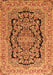 Serging Thickness of Machine Washable Persian Orange Traditional Area Rugs, wshtr3508org