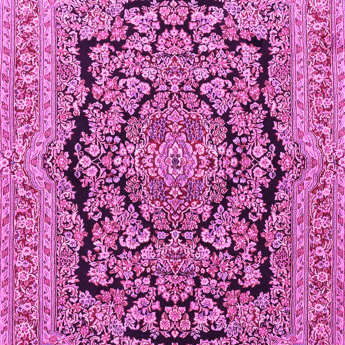 Machine Washable Persian Pink Traditional Rug, wshtr3508pnk