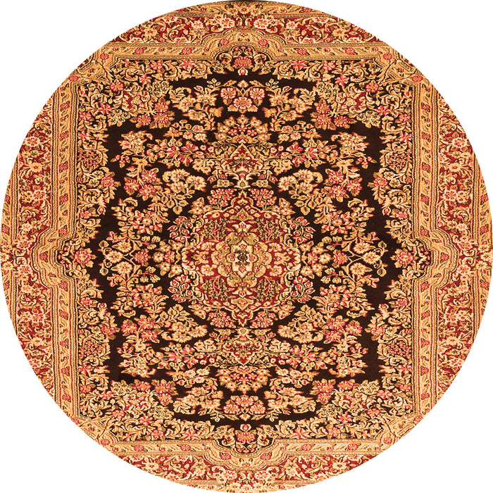 Square Persian Orange Traditional Rug, tr3508org