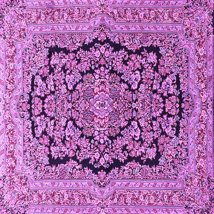 Square Machine Washable Persian Purple Traditional Area Rugs, wshtr3508pur